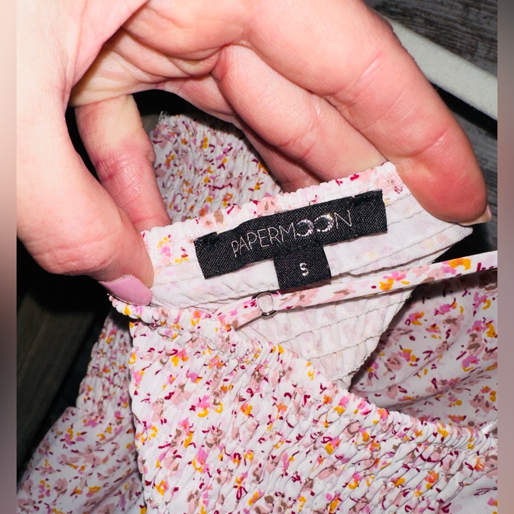 Pink floral mini dress - Picture 7 of 7